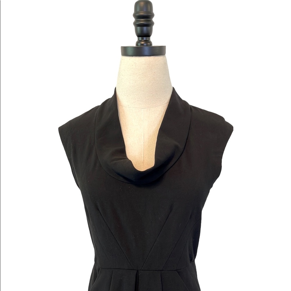 Cowl Neck Fitted LBD with Pockets